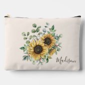 Monogrammed Waterverf  rustieke zonnebloem Etui (Voorkant)