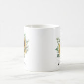 Monogrammed Waterverf  rustieke zonnebloem Koffiemok (Center)