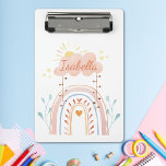 Monogrammed Waterverf Schattige Regenboog Kinderen Mini Klembord<br><div class="desc">Creativiteit opwekken en kostbare herinneringen vastleggen met ons Monogrammed Waterverf Schattigee Rainbow Kinder Mini Klembord. Het grillige waterverf regenboogontwerp voegt een vleugje plezier en speelsheid toe aan dit heerlijke multomap.</div>