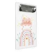 Monogrammed Waterverf Schattige Regenboog Kinderen Mini Klembord (Schuin)