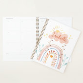 Monogrammed Waterverf Schattige Regenboog Kinderen Planner (Display)