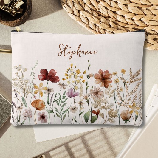 Monogrammed Waterverf Wildflower Bloemen Etui