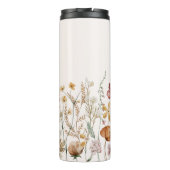 Monogrammed Waterverf Wildflower  Bloemen Thermosbeker (Achterkant)