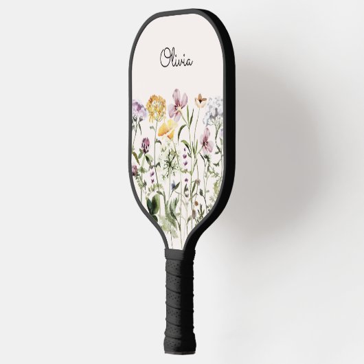 Monogrammed Waterverf Wildflower Garden Pickleball Paddle (Links)
