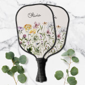 Monogrammed Waterverf Wildflower Garden Pickleball Paddle