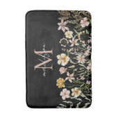Monogrammed Waterverf Wildflower Meadow Floral Badmat (Voorkant Verticaal)