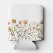 Monogrammed Waterverf Wildflower Meadow Floral Blikjeskoeler (Achterkant)