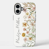 Monogrammed Waterverf Wildflower Meadow Floral Case-Mate iPhone Case (Achterkant)
