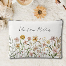 Monogrammed Waterverf Wildflower Meadow Floral
