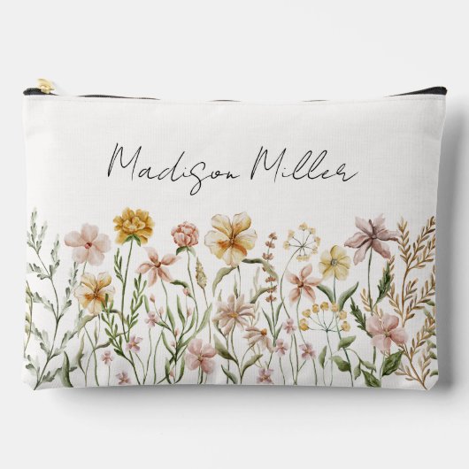 Monogrammed Waterverf Wildflower Meadow Floral Etui (Voorkant)