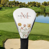 Monogrammed Waterverf Wildflower Meadow Floral Golfheadcover