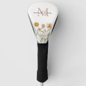 Monogrammed Waterverf Wildflower Meadow Floral Golfheadcover (Voorkant)