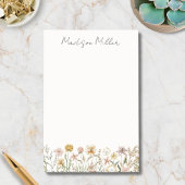 Monogrammed Waterverf Wildflower Meadow Floral Post-it® Notes