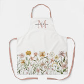 Monogrammed Waterverf Wildflower Meadow Floral Schort (Voorkant)