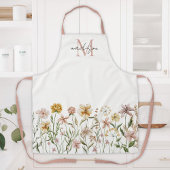 Monogrammed Waterverf Wildflower Meadow Floral Schort