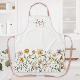 Monogrammed Waterverf Wildflower Meadow Floral Schort