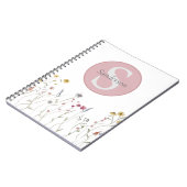 Monogrammed Waterverf Wildflower Notitieboek (Linkerzijde)