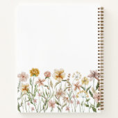 Monogrammed Waterverf Wildflower Receptenboek Notitieboek (Achterkant)