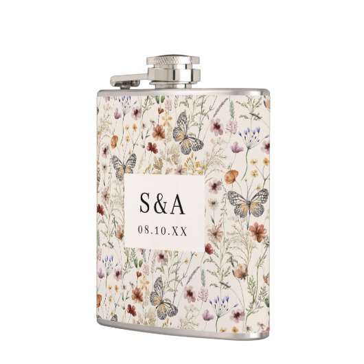 Monogrammed Wedding Flask Heupfles (Links)