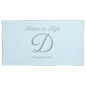 Monogrammed wedding gift  kussensloop (Voorkant-Links)