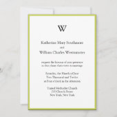 Monogrammed Wedding Invitations Kaart (Voorkant)