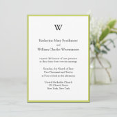 Monogrammed Wedding Invitations Kaart (Staand voorkant)