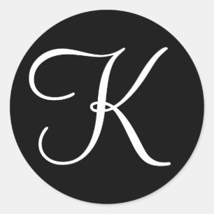 Monogrammed Wedding Letter Invite Envelope Seal Ronde Sticker