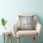 Monogrammed Wedding Pillow Kussen (Stoel)