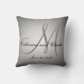Monogrammed Wedding Pillow Kussen (Achterkant)