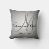 Monogrammed Wedding Pillow Kussen (Voorkant)