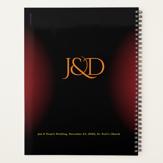 Monogrammed Wedding Planner (Achterkant)