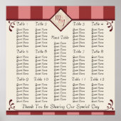 Monogrammed Wedding Reception Zetel Poster (Voorkant)