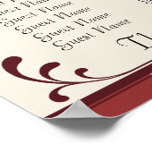 Monogrammed Wedding Reception Zetel Poster (Hoek)