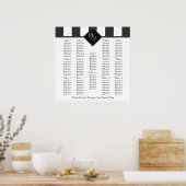 Monogrammed Wedding Reception Zetel Poster (Keuken)
