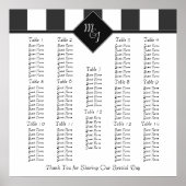 Monogrammed Wedding Reception Zetel Poster (Voorkant)