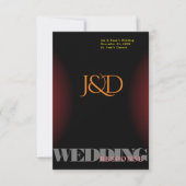 Monogrammed Wedding Response Kaart (Voorkant)