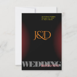Monogrammed Wedding Response Kaart