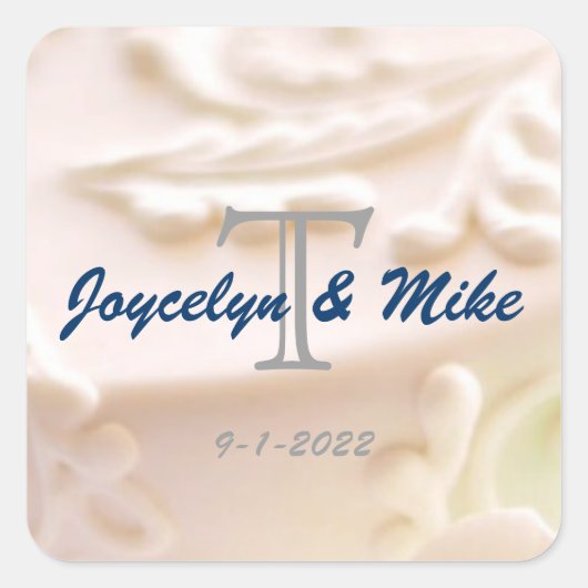 Monogrammed Wedding Stickers & Envelope Seals (Voorkant)