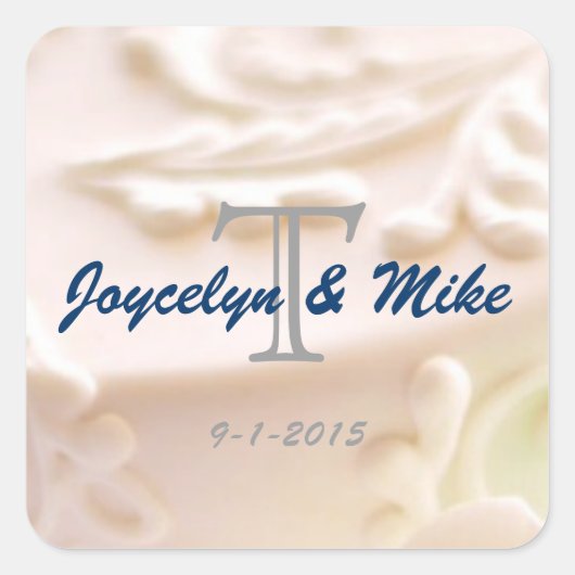 Monogrammed Wedding Stickers & Envelope Seals (Voorkant)