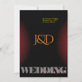 Monogrammed Wedding Uitnodiging