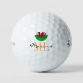 Monogrammed Welsh Flag & Wales /Cymru Golf Balls Golfballen (Voorkant)