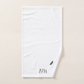 Monogrammed Whale Design Bad Handdoek (Handdoek)