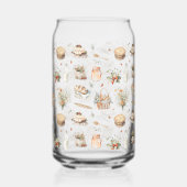 Monogrammed Whimsical Floral Strawberry Country Blikvorm Glas (Achterkant)