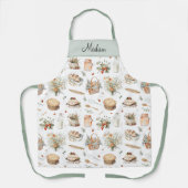 Monogrammed Whimsical Floral Strawberry Country Schort (Voorkant)