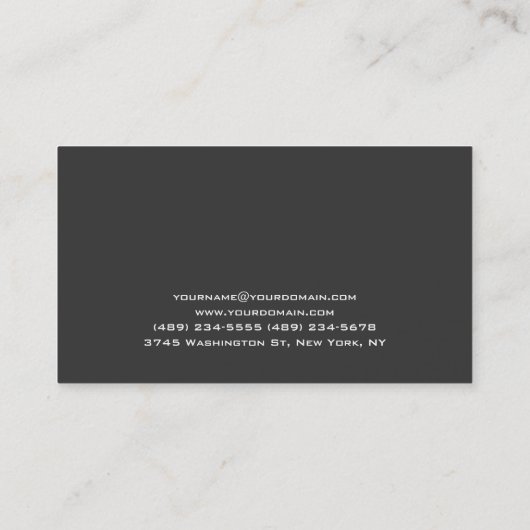 Monogrammed White Grey Personal Trainer Modern Visitekaartje (Achterkant)