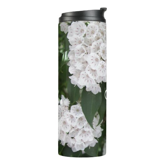Monogrammed White Mountain Laurel Bottle Thermosbeker (Gedraaid links)