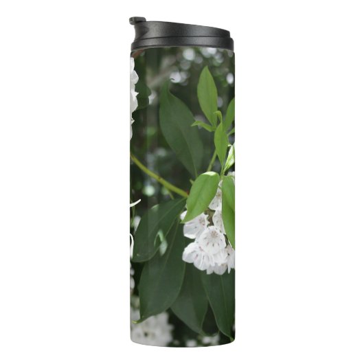 Monogrammed White Mountain Laurel Bottle Thermosbeker (Geroteerd rechts)