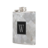 Monogrammed White Pearl Heupfles (Links)