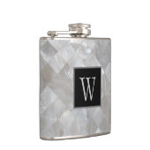 Monogrammed White Pearl Heupfles (Rechts)