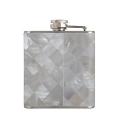 Monogrammed White Pearl Heupfles (Achterkant)